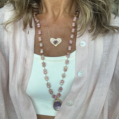 Pink Opal and Amethyst Love &amp; Light Necklace