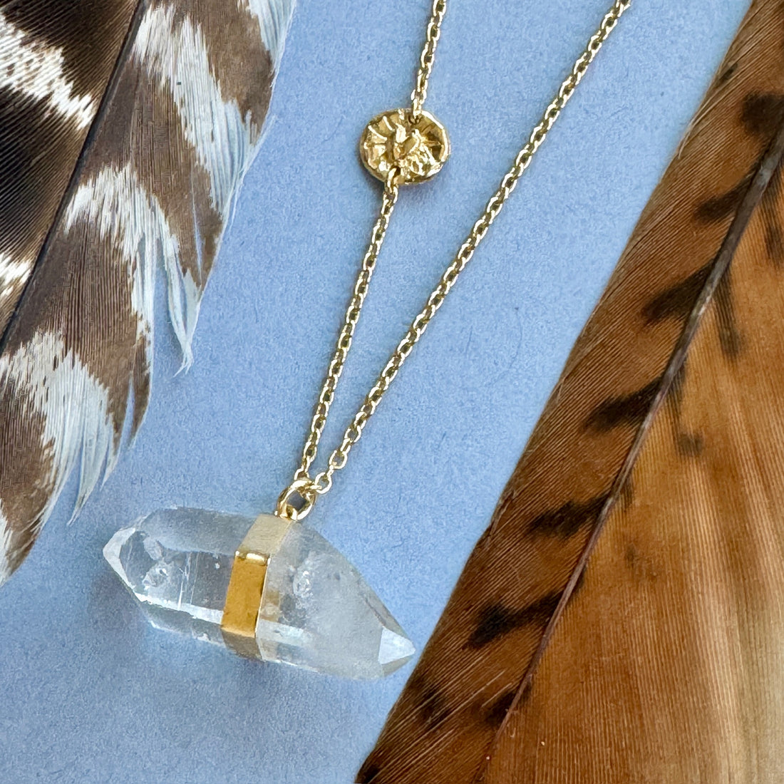 Heart Shine Quartz Crystal Necklace