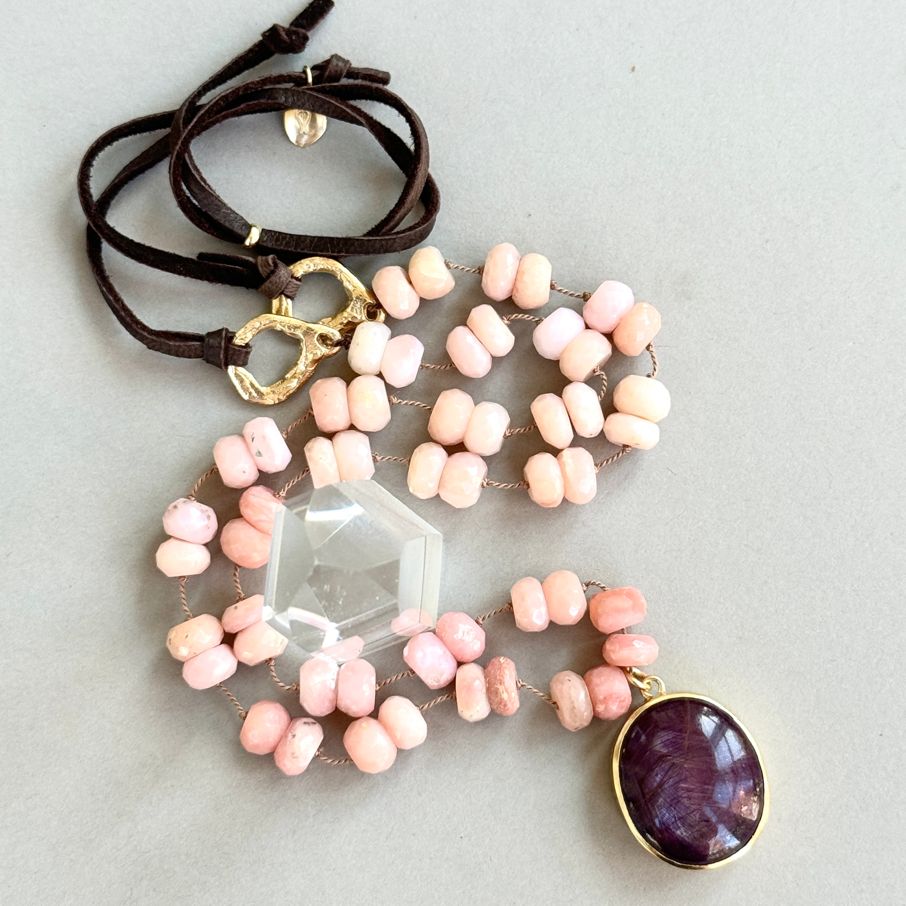 Citrine and Pink Opal Love &amp; Light Necklace