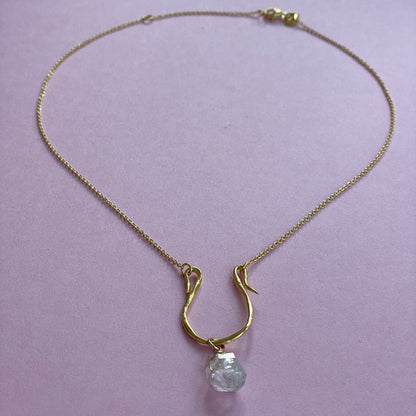 Divine Feminine Charm Holder with Herkimer Diamond Necklace