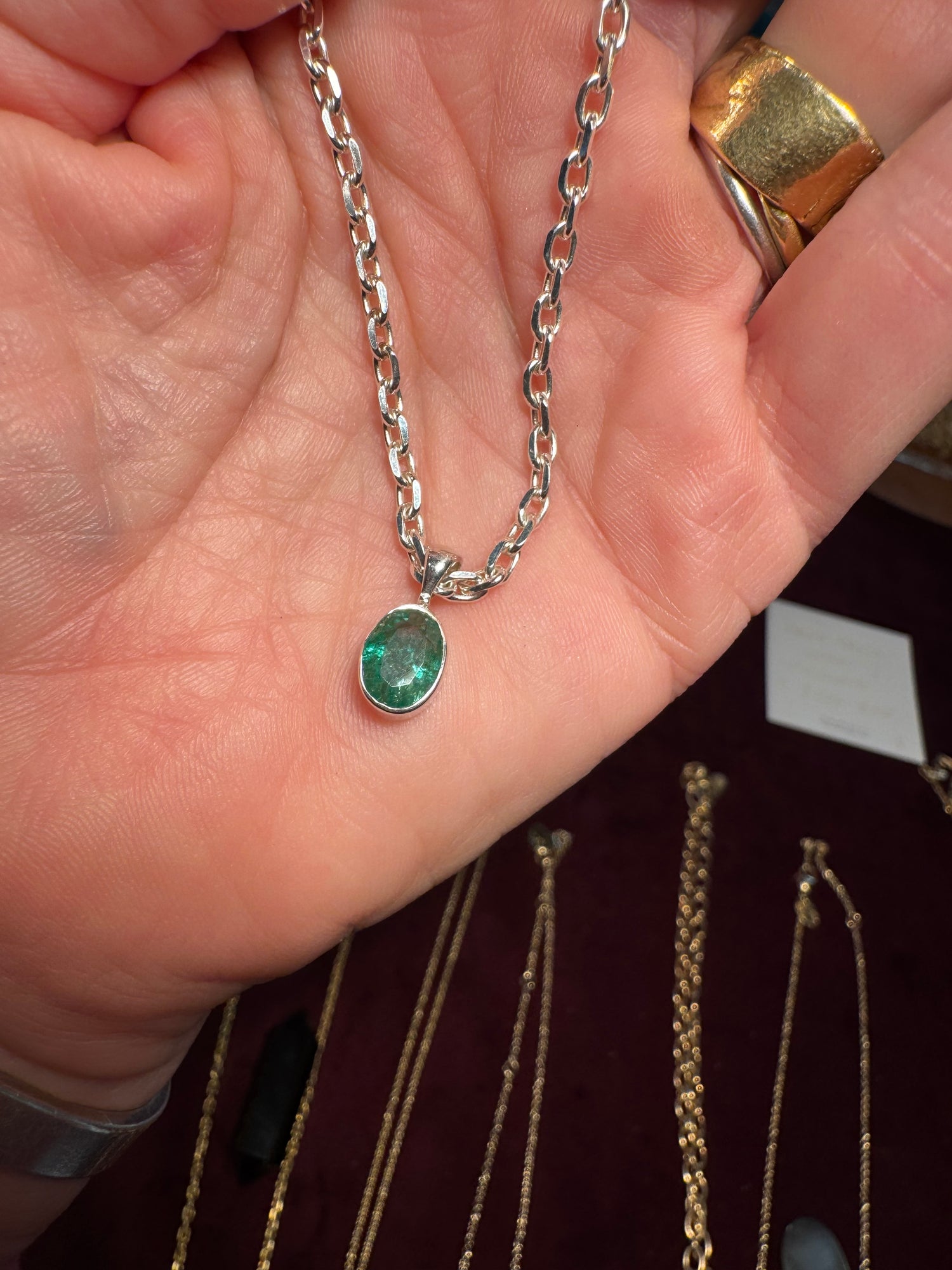 High Vibrational Emerald Amulet