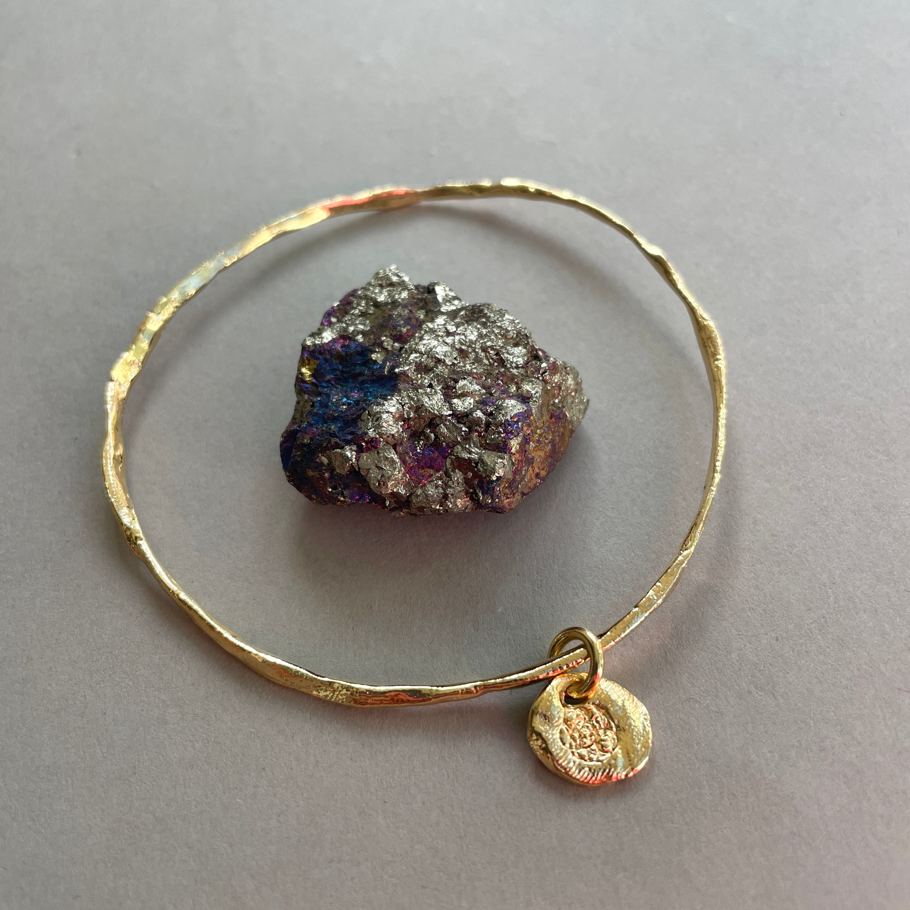 Classic STL Flower of the Universe Bangle with Charm