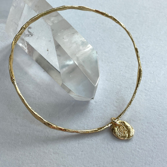 Classic STL Flower of the Universe Bangle with Charm