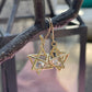Fairmined 14kt Solid Gold Merkaba Star with Herkimer Diamond Earrings