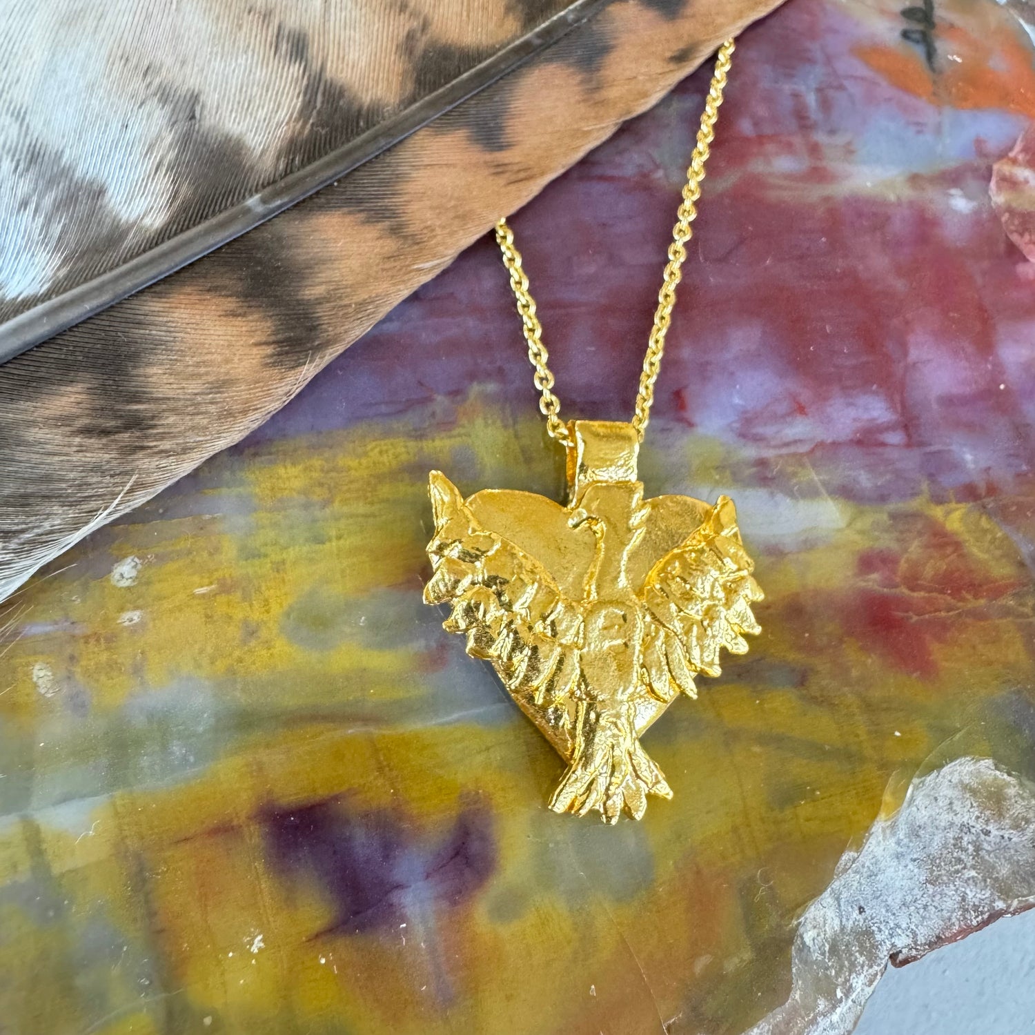 Phoenix Heart Necklace