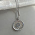 Silver Flower of The Universe Pendant Necklace Top View