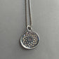 Silver Flower of The Universe Pendant Necklace Top View 2