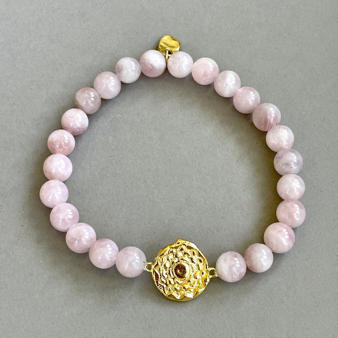 Rose Quartz Crown Chakra Bracelet